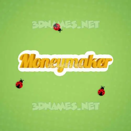 moneymaker in Ladybugs style - 3D name wallpaper moneymaker in Ladybugs style - 3D name wallpaper