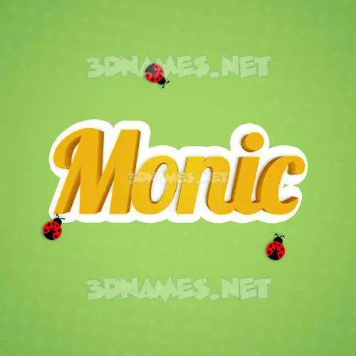 monic in Ladybugs style - 3D name wallpaper monic in Ladybugs style - 3D name wallpaper