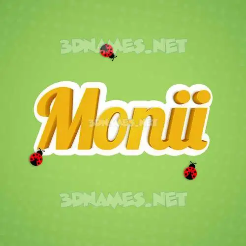 monii in Ladybugs style - 3D name wallpaper
