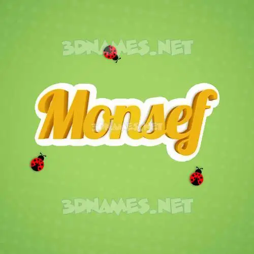 monsef in Ladybugs style - 3D name wallpaper monsef in Ladybugs style - 3D name wallpaper