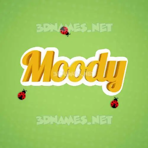moody in Ladybugs style - 3D name wallpaper moody in Ladybugs style - 3D name wallpaper