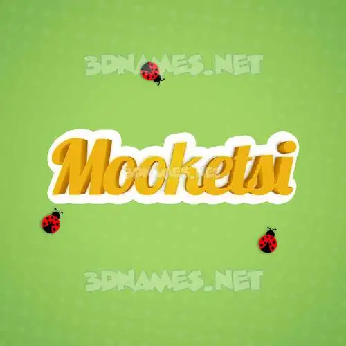 mooketsi in Ladybugs style - 3D name wallpaper mooketsi in Ladybugs style - 3D name wallpaper