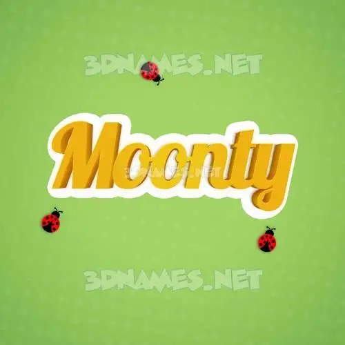 moonty in Ladybugs style - 3D name wallpaper moonty in Ladybugs style - 3D name wallpaper