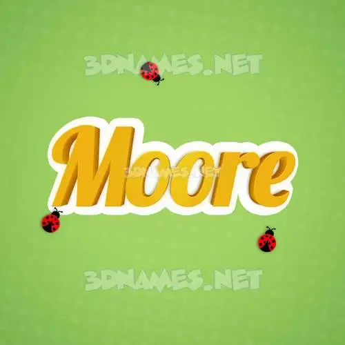 moore in Ladybugs style - 3D name wallpaper