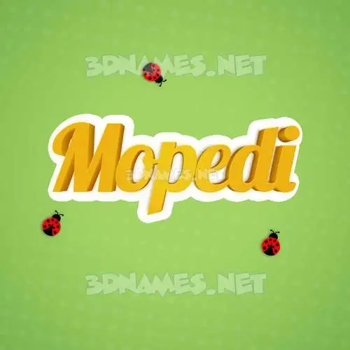 mopedi in Ladybugs style - 3D name wallpaper