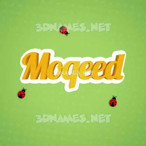 moqeed in Ladybugs style - 3D name wallpaper moqeed in Ladybugs style - 3D name wallpaper