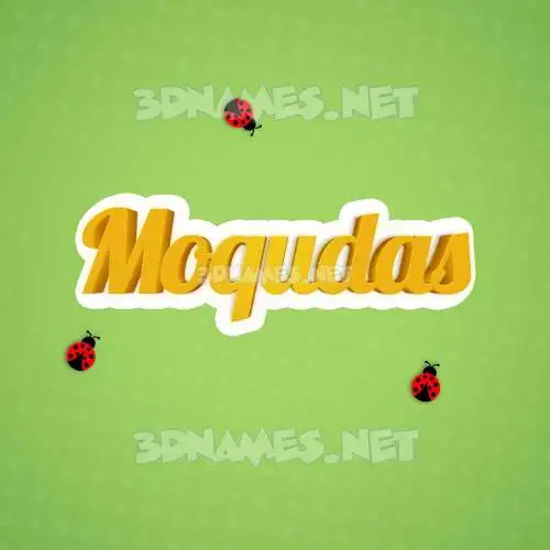 moqudas in Ladybugs style - 3D name wallpaper moqudas in Ladybugs style - 3D name wallpaper