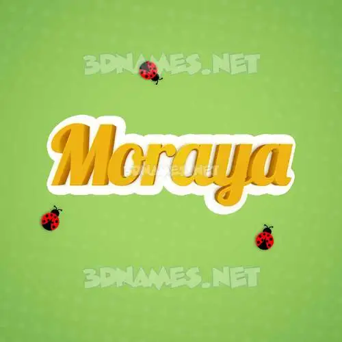 moraya in Ladybugs style - 3D name wallpaper