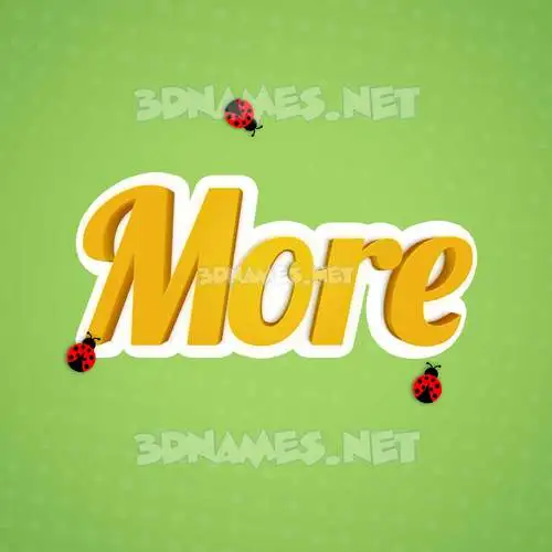 more in Ladybugs style - 3D name wallpaper more in Ladybugs style - 3D name wallpaper