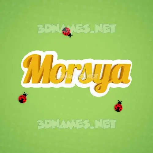 morsya in Ladybugs style - 3D name wallpaper