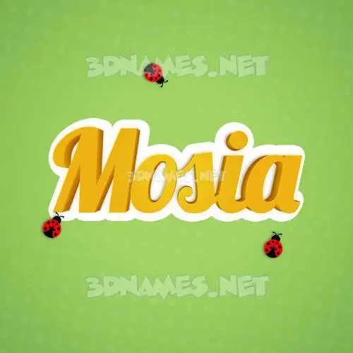 mosia in Ladybugs style - 3D name wallpaper