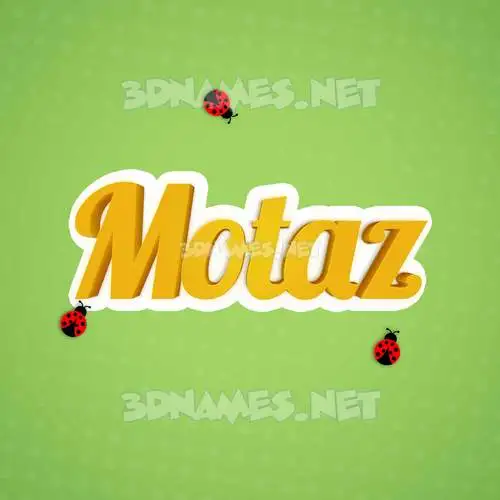 motaz in Ladybugs style - 3D name wallpaper