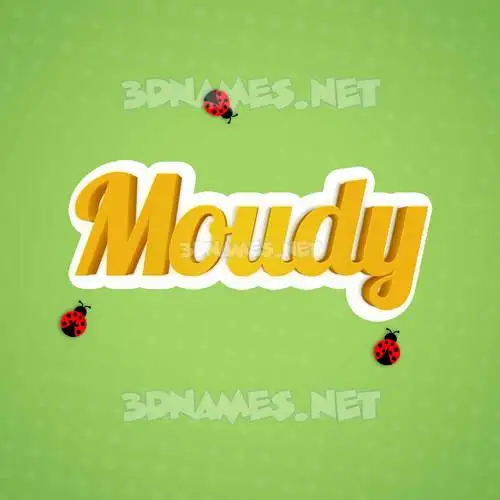 moudy in Ladybugs style - 3D name wallpaper moudy in Ladybugs style - 3D name wallpaper