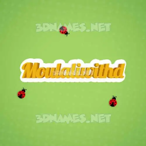 moulaliwithd in Ladybugs style - 3D name wallpaper