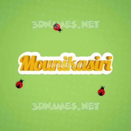 mounikasiri in Ladybugs style - 3D name wallpaper mounikasiri in Ladybugs style - 3D name wallpaper