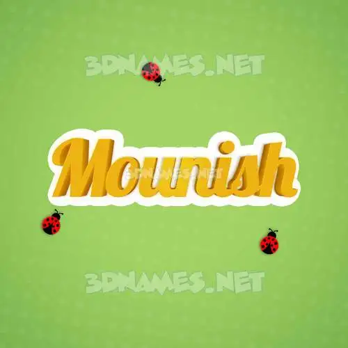 mounish in Ladybugs style - 3D name wallpaper mounish in Ladybugs style - 3D name wallpaper