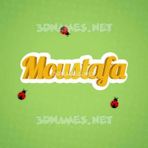 moustafa in Ladybugs style - 3D name wallpaper moustafa in Ladybugs style - 3D name wallpaper