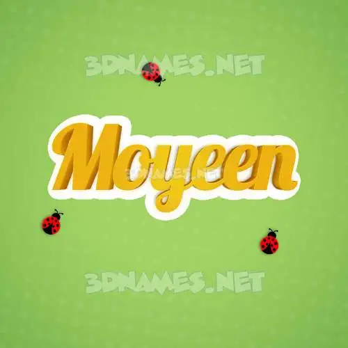 moyeen in Ladybugs style - 3D name wallpaper moyeen in Ladybugs style - 3D name wallpaper