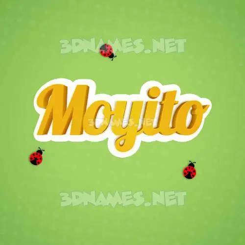 moyito in Ladybugs style - 3D name wallpaper