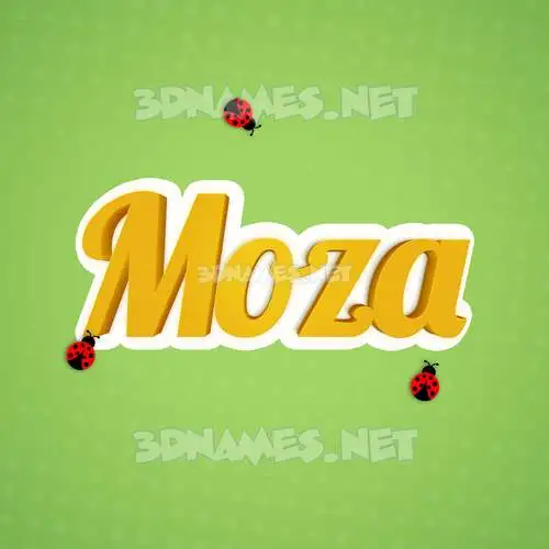 moza in Ladybugs style - 3D name wallpaper moza in Ladybugs style - 3D name wallpaper