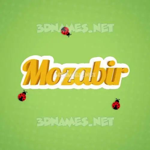 mozabir in Ladybugs style - 3D name wallpaper