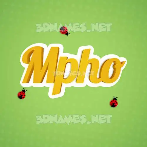 mpho in Ladybugs style - 3D name wallpaper mpho in Ladybugs style - 3D name wallpaper