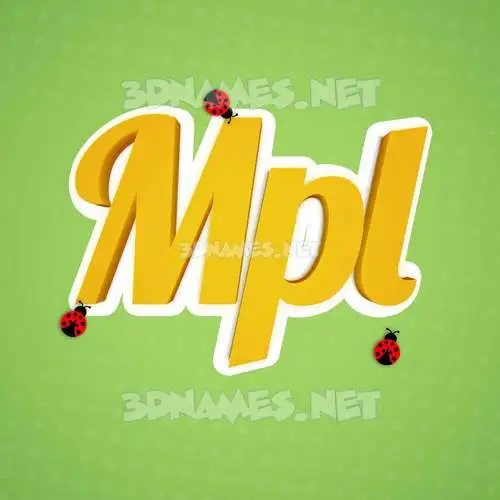 mpl in Ladybugs style - 3D name wallpaper mpl in Ladybugs style - 3D name wallpaper