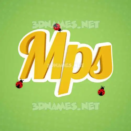 mps in Ladybugs style - 3D name wallpaper mps in Ladybugs style - 3D name wallpaper