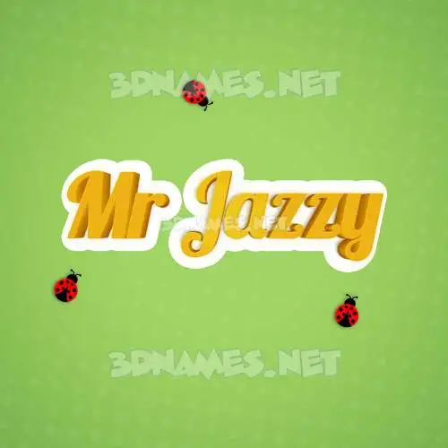 mr jazzy in Ladybugs style - 3D name wallpaper mr jazzy in Ladybugs style - 3D name wallpaper