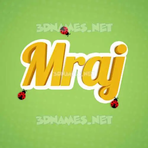 mraj in Ladybugs style - 3D name wallpaper mraj in Ladybugs style - 3D name wallpaper