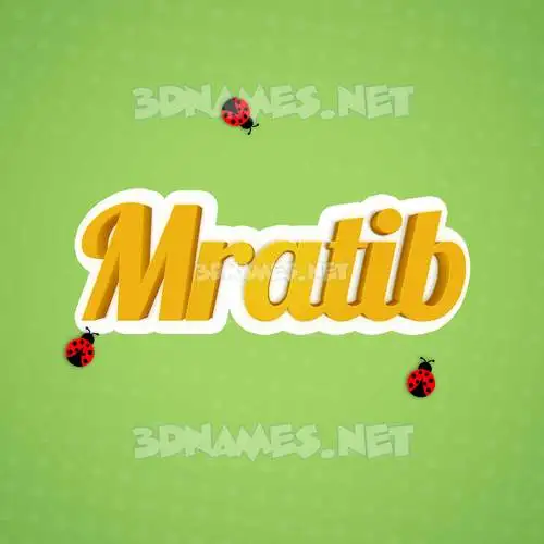 mratib in Ladybugs style - 3D name wallpaper mratib in Ladybugs style - 3D name wallpaper