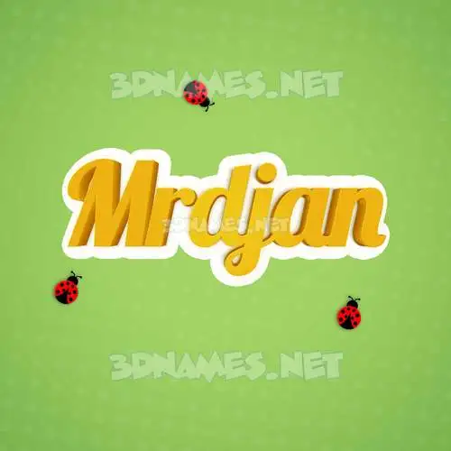 mrdjan in Ladybugs style - 3D name wallpaper mrdjan in Ladybugs style - 3D name wallpaper