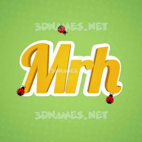 mrh in Ladybugs style - 3D name wallpaper