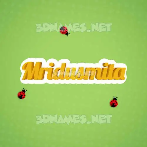 mridusmita in Ladybugs style - 3D name wallpaper