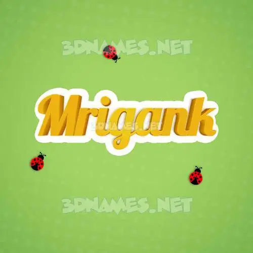 mrigank in Ladybugs style - 3D name wallpaper