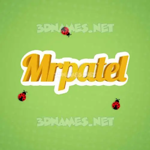 mrpatel in Ladybugs style - 3D name wallpaper mrpatel in Ladybugs style - 3D name wallpaper