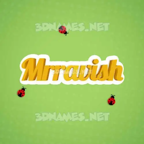 mrravish in Ladybugs style - 3D name wallpaper mrravish in Ladybugs style - 3D name wallpaper