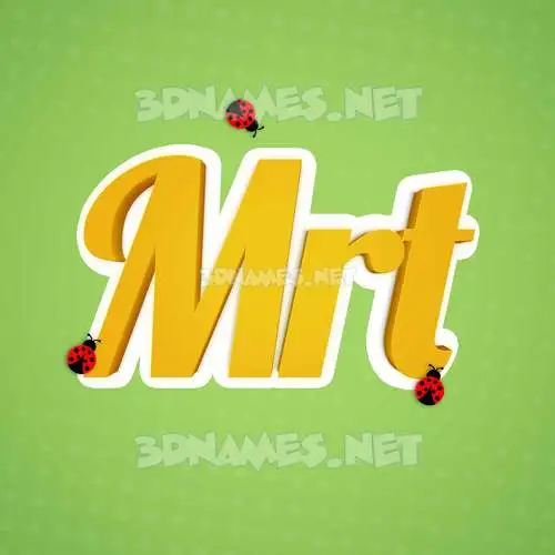 mrt in Ladybugs style - 3D name wallpaper mrt in Ladybugs style - 3D name wallpaper