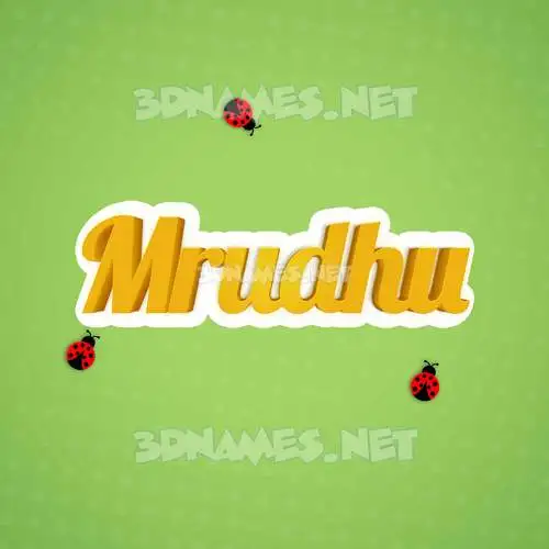 mrudhu in Ladybugs style - 3D name wallpaper mrudhu in Ladybugs style - 3D name wallpaper