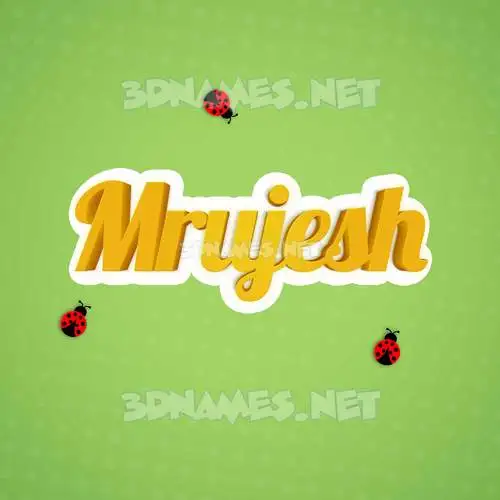 mrujesh in Ladybugs style - 3D name wallpaper mrujesh in Ladybugs style - 3D name wallpaper