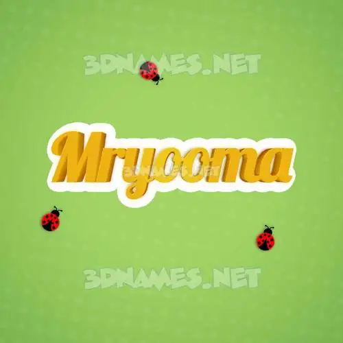 mryooma in Ladybugs style - 3D name wallpaper