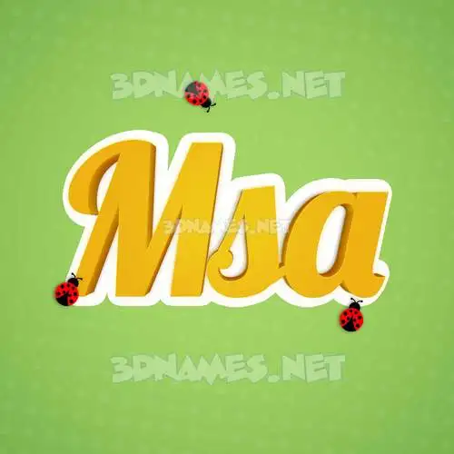 msa in Ladybugs style - 3D name wallpaper msa in Ladybugs style - 3D name wallpaper