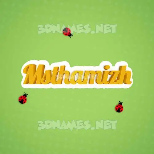 msthamizh in Ladybugs style - 3D name wallpaper