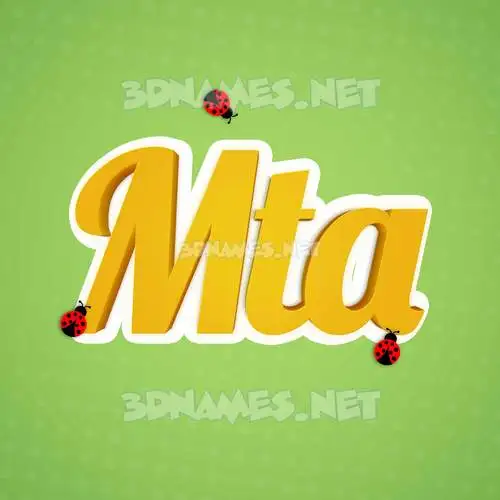 mta in Ladybugs style - 3D name wallpaper mta in Ladybugs style - 3D name wallpaper