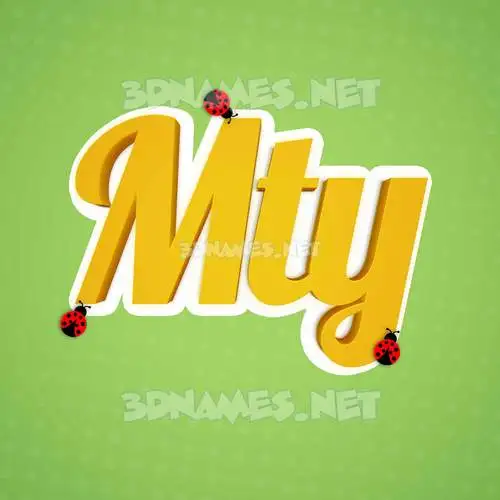 mty in Ladybugs style - 3D name wallpaper