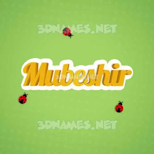 mubeshir in Ladybugs style - 3D name wallpaper mubeshir in Ladybugs style - 3D name wallpaper
