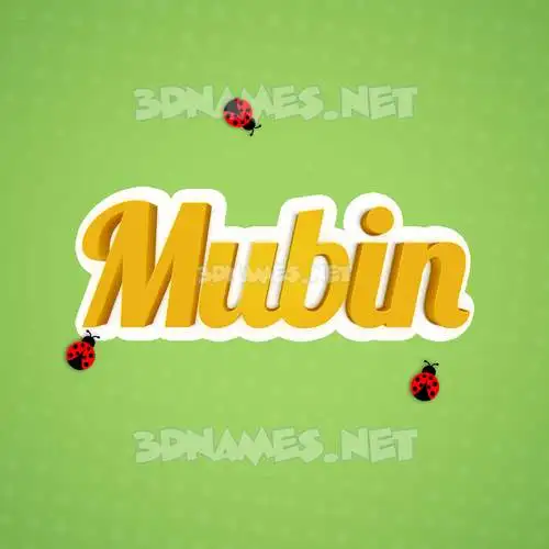 mubin in Ladybugs style - 3D name wallpaper
