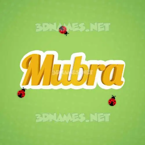 mubra in Ladybugs style - 3D name wallpaper
