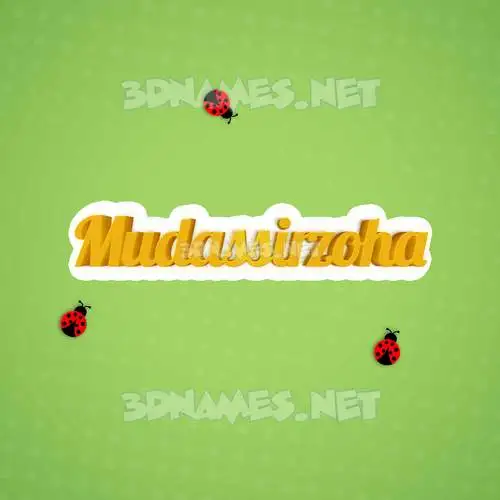 mudassirzoha in Ladybugs style - 3D name wallpaper mudassirzoha in Ladybugs style - 3D name wallpaper