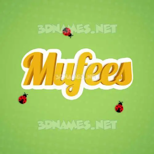 mufees in Ladybugs style - 3D name wallpaper mufees in Ladybugs style - 3D name wallpaper